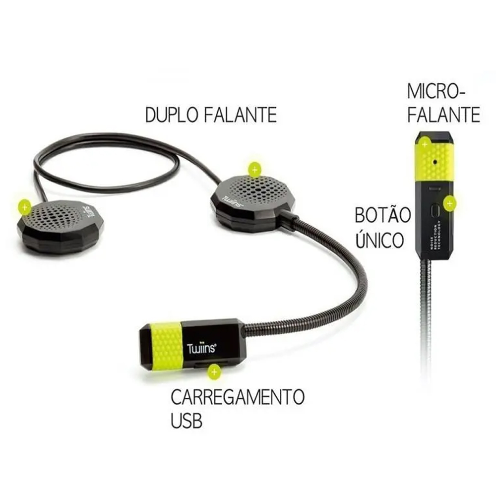 Comunicador Dual Bluetooth HF 2.0 Twiins Power